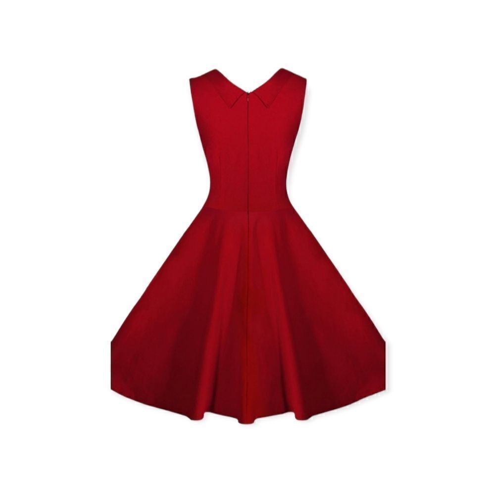 Red Pinup Style Dress - Picture 2 of 4